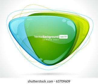 Abstract glossy speech bubble vector background