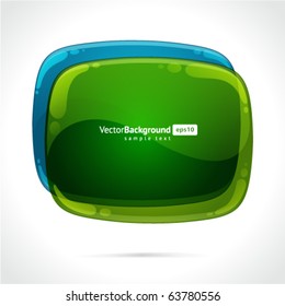 Abstract glossy speech bubble vector background