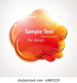 Abstract glossy speech bubble vector background