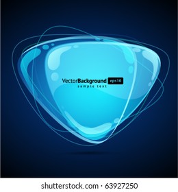 Abstract glossy speech bubble vector background