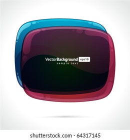 Abstract glossy speech bubble vector background