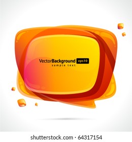 Abstract glossy speech bubble vector background