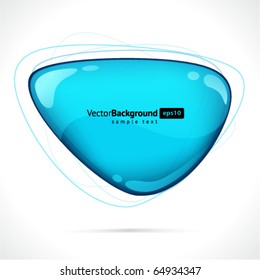 Abstract glossy speech bubble vector background