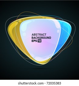 Abstract glossy speech bubble vector background with transparent. Eps 10.