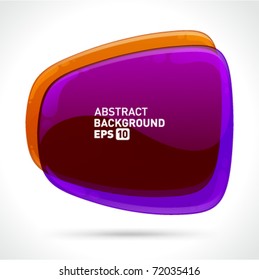 Abstract glossy speech bubble vector background with transparent. Eps 10.