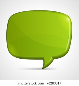 Abstract glossy speech bubble vector background. Eps 10.