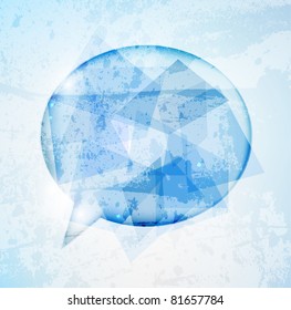 Abstract glossy speech bubble vector background