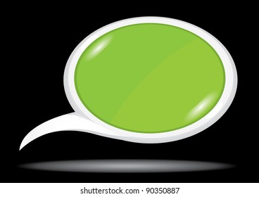Abstract glossy speech bubble. Vector illustration.