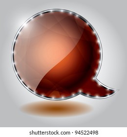 Abstract glossy speech bubble vector background