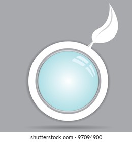 Abstract glossy speech bubble. Vector illustration.