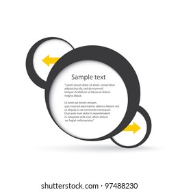 Abstract glossy speech bubble. Vector illustration.