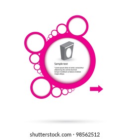 Abstract glossy speech bubble. Vector illustration.