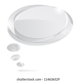Abstract glossy speech bubbles