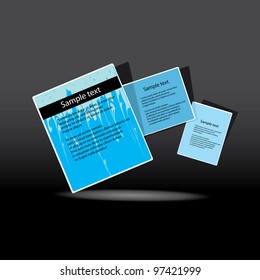 Abstract glossy speech bubbles set. Vector illustration.