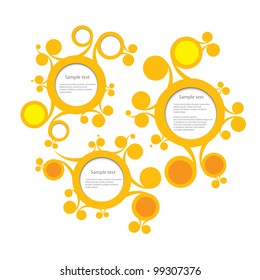 Abstract glossy speech bubbles set. Vector illustration.