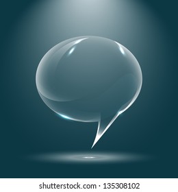 Abstract glossy speech bubbles vector background