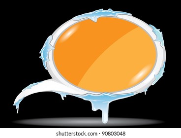 Abstract glossy speech ice bubble. Vector illustration.