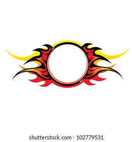 Abstract glossy speech tattoo bubble. Vector illustration.