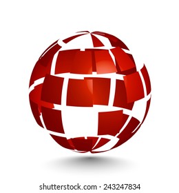 Abstract glossy sphere