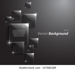 Abstract glossy squares panel / banners background design for websites or business. Clean and modern style with glass