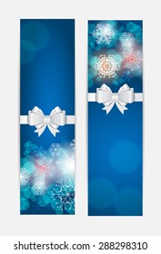 Abstract Glossy Star Background with Bow and Ribbon Vector Illustration EPS10