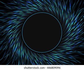 Abstract glossy swirl background. Shiny lines in dark. Vector graphic design.