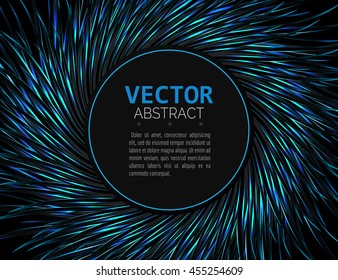Abstract glossy swirl background. Shiny lines in dark. Vector abstract.