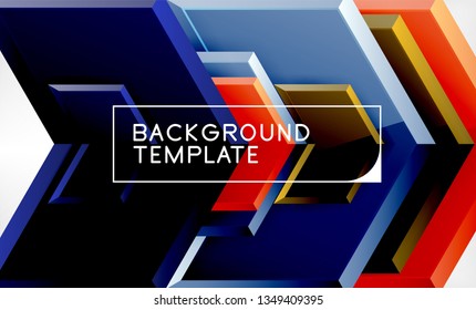Fondo de las flechas tecno brillante abstractas, ilustración vectorial
