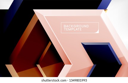 Abstrakter, glänzender Techno-Pfeile, Hintergrund, Vektorgrafik