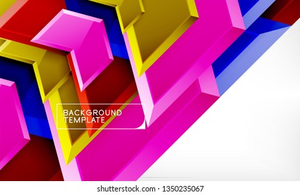 Fondo de las flechas tecno brillante abstractas, ilustración vectorial