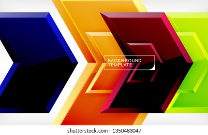Fondo de las flechas tecno brillante abstractas, ilustración vectorial