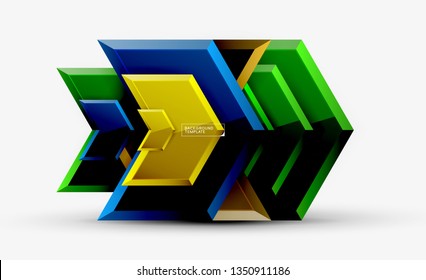 Fondo de las flechas tecno brillante abstractas, ilustración vectorial