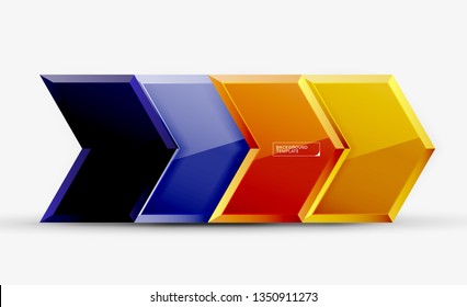 Fondo de las flechas tecno brillante abstractas, ilustración vectorial