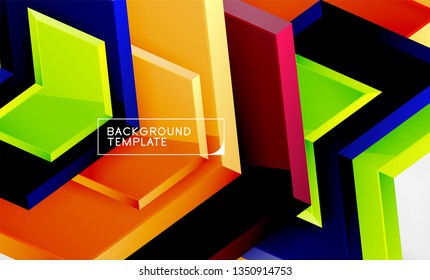 Fondo de las flechas tecno brillante abstractas, ilustración vectorial