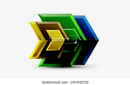 Abstrakter, glänzender Techno-Pfeile, Hintergrund, Vektorgrafik