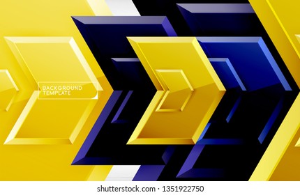 Fondo de las flechas tecno brillante abstractas, ilustración vectorial