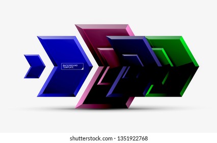 Fondo de las flechas tecno brillante abstractas, ilustración vectorial