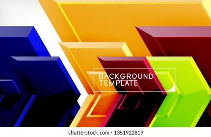 Abstrakter, glänzender Techno-Pfeile, Hintergrund, Vektorgrafik