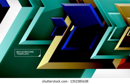Fondo de las flechas tecno brillante abstractas, ilustración vectorial