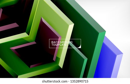 Fondo de las flechas tecno brillante abstractas, ilustración vectorial