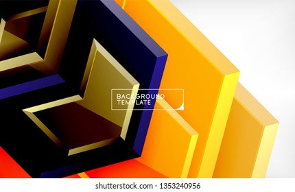 Fondo de las flechas tecno brillante abstractas, ilustración vectorial