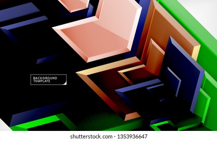 Fondo de las flechas tecno brillante abstractas, ilustración vectorial