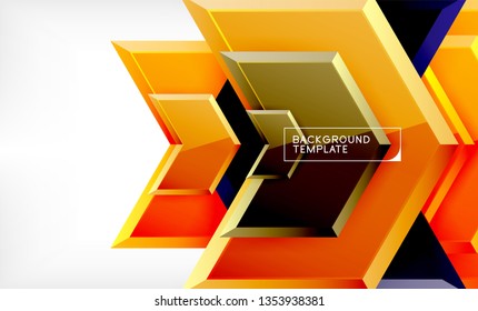 Fondo de las flechas tecno brillante abstractas, ilustración vectorial