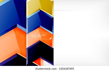 Fondo de las flechas tecno brillante abstractas, ilustración vectorial