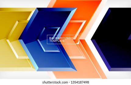 Fondo de las flechas tecno brillante abstractas, ilustración vectorial