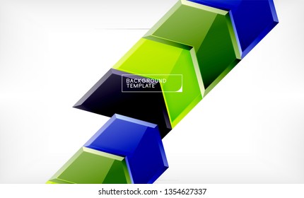 Resumo brilhante tecno setas fundo, ilustração vetorial