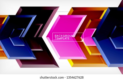 Fondo de las flechas tecno brillante abstractas, ilustración vectorial