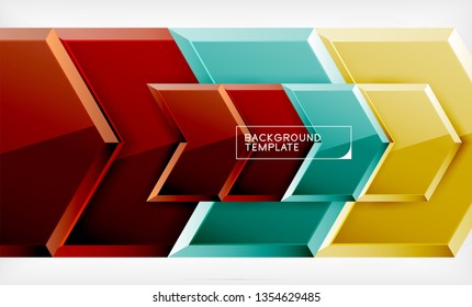 Resumo brilhante tecno setas fundo, ilustração vetorial