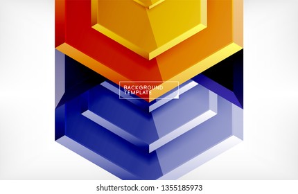 Fondo de las flechas tecno brillante abstractas, ilustración vectorial