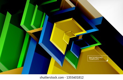 Abstrakter, glänzender Techno-Pfeile, Hintergrund, Vektorgrafik